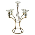 Crystal Gold 5 Sticks Candle Holder